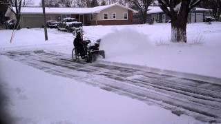 Wheelchair snow blowing!