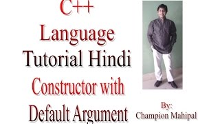 C++ Programming Language Tutorial Hindi 56 Constructor with default argument