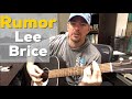 Rumor | Lee Brice | Beginner Guitar Lesson