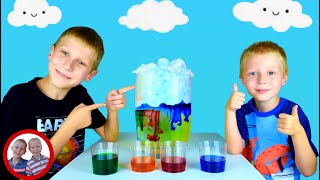 Easy Science Experiment for kids | RAIN CLOUD IN A JAR educational experiment with Mike and Jake DIY