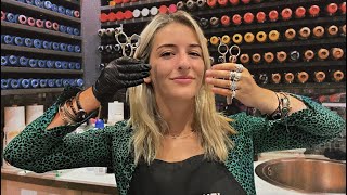 ASMR complete fast and chaotic haircut and hairstyle !!!!!!