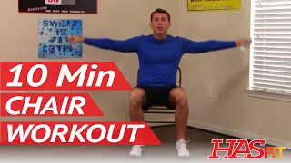 10 Min Chair Workout for Seniors - HASfit Seated Exercise for Seniors - Chair Exercises for Elderly