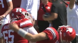 Offensive Lineman Celebrates Touchdown By Punching Quarterback In The Face | Chiseled Adonis