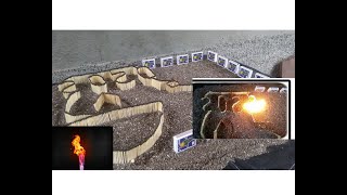 Amazing Match Chain Reaction Fire Domino Effect||2020||amazing ||Satisfying Domino Screen Link