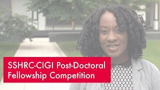 2018 SSHRC-CIGI Post-Doctoral Fellowship Competition