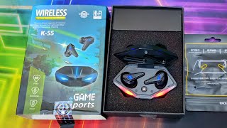 Bluewow K55 Gaming Wireless Earbuds | Unboxing and sound review | Best Gaming wireless earphones?