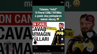 Hara düşmüsünüz? Mən 15 fevral 20:45-də CAVAB ATMAĞIN ÜSULLARI  CANLI YAYIMında deyəcəm :)