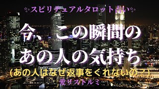 [スピリチュアルタロット占い]🔮今、この瞬間のあの人の気持ち🌠(あの人はなぜ返事をくれないの❔😞)