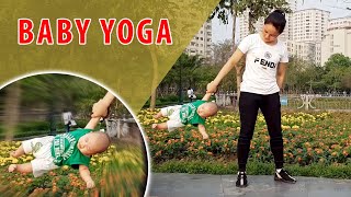 Hanoians practice Yoga for Baby in Cau Giay park