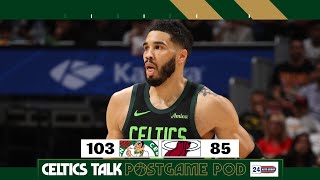 POSTGAME POD: Tatum's 33-point night lifts C's to road win over new-look Heat | Celtics Talk