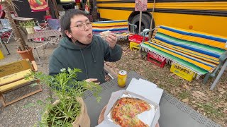 むつ市にあるエルロッドさんのピザを食らう。　eat pizza in a fancy cafe