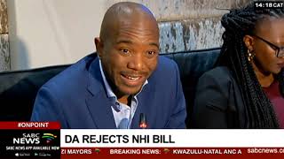 DA rejects NHI Bill