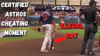 Astros Player Uses an Illegal Bat During a World Series Game