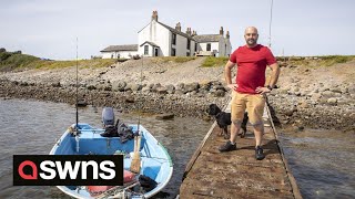 UK electrician becomes landlord of pub on tiny island off British coast as well as its 'KING' | SWNS