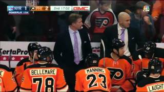 Michael Raffl Abruptly Leaves to The Locker Room (10/24/15)