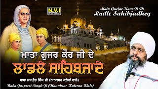 ਮਾਤਾ ਗੁਜਰ ਕੌਰ ਜੀ ਦੇ ਲਾਡਲੇ ਸਾਹਿਬਜਾਦੇ | Mata Gujar Kaur Ji De Ladle Sahibjadhey | Baba Jaspreet Singh