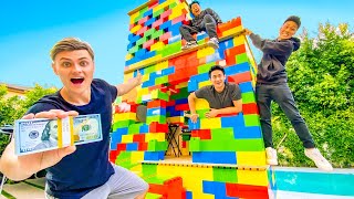 LAST TO LEAVE GIANT LEGO HOUSE WINS $10,000