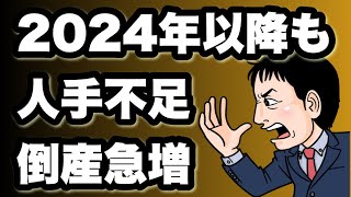 【2025年も続く】人手不足倒産急増   2024年に続く2025年問題とは？