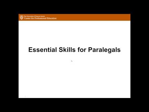 University of Texas at Austin Paralegal Certificate Program Information Session - May 2016 University of Texas at Austin Paralegal Certificate Program Information Session - May 2016