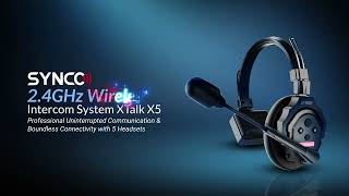 SYNCO (X-Talk X5) 2.4GHz Wireless Headset Intercom System Random Master Device