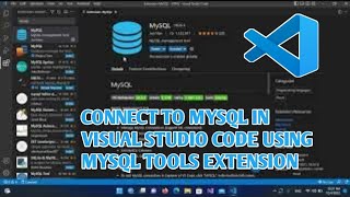 Mysql In Vscode How To Run Sql In Vs Code Connect Mysql In Visual ...