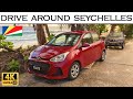 Seychelles driving around islands Mahe and Praslin 4K