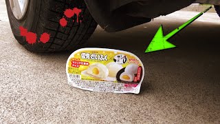 【車VS雪見だいふく】車のタイヤでいろいろな物を粉砕してみた。icecream  VS soft Things by Car！車実験