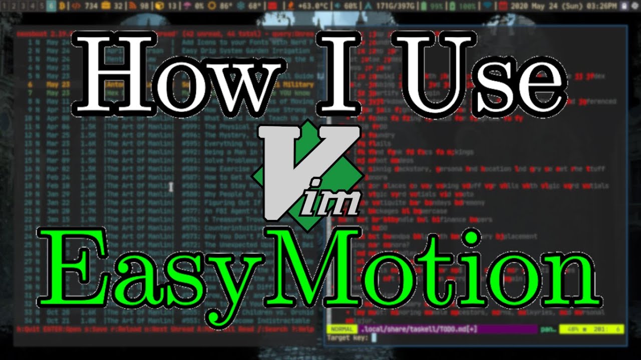 How I M Using The Easymotion Vim Plugin Youtube