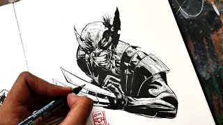 Wolverine Drawing😈 | Character Design | #shorts #trending #short #art