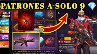 🔥FREE FIRE SCAR MEGALODON PATRONES COMO SACAR A 9💎 DIAMANTES RULETA MAGICA FREE FIRE EVOLUTIVA💎💎