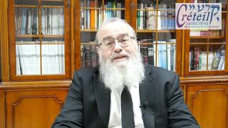 Dvar Torah sur Pessah et la notion de liberté par le Rav Shlomo Senior, Grand Rabbin de Créteil