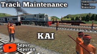 Kereta Api Indonesia || Perbaikan Rel Kereta || Indonesian Train Simulator