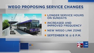 WeGo proposing service changes
