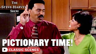 A Very Competitive Game of Pictionary | The Steve Harvey Show