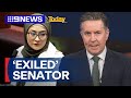 'Exiled' senator considering future following suspension | 9 News Australia