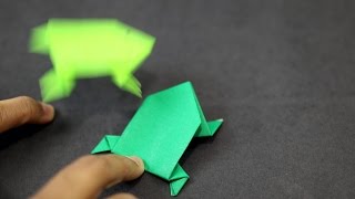 Easy Origami Paper Jumping Frog Tutorial!