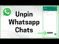 How to Unpin WhatsApp Chats
