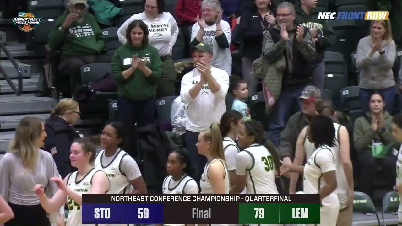 Le Moyne College Women's Basketball Vs. Stonehill College NEC ...