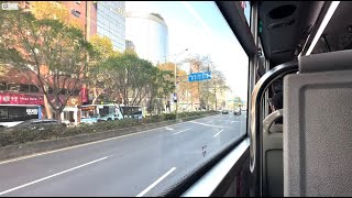 首都客運 204 行車窗景【580-U5】[忠孝東路四段232巷➠至阿波羅大廈]成運汽車-DAEWOO 大宇五期 BS120CN #taiwan #travel #bus #train #taipei