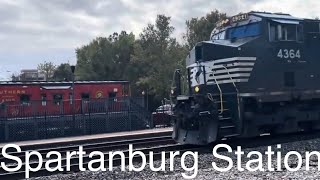 Railfanning at the Spartanburg Station, in Spartanburg, SC! Official Location Compilation!