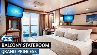 Grand Princess | Aft Balcony Stateroom | Full Walkthrough Tour \u0026 Review | 4K