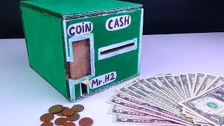 How to Make Personal Bank Saving Coin and Cash Simple at Home - Diy