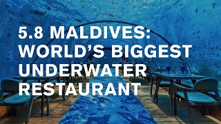 Underwater restaurant 5.8 Hurawalhi: the largest in the world [5 stars Maldives]