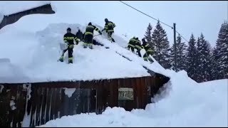 Extreme weather 2019 - Seriously heavy snow conditions (Europe) - BBC News - 10th January 2019