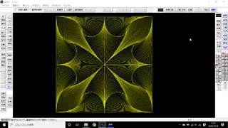 JW＿CADで正方形を一定の法則で線を書くと摩訶不思議なデザイン画ができた。