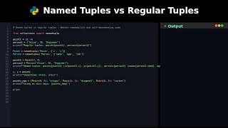 Named Tuples vs Regular Tuples #pythoncodereadabilitytopic
