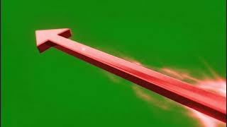 Emotional Red Arrow Green Screen Stock Footage No Copyright