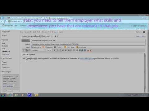 Applying for jobs by email Applying for jobs by email
