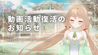 【お知らせ】動画活動、再開します！【VTuber ライナ・リシェルド】