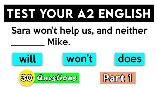 A2 English Test | Test Your English Level | English Level Test